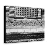 Floral Layered Window Grate - Canvas Print