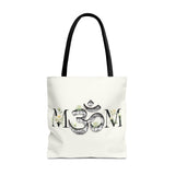 Spiritual Floral Tote Bag | OM Symbol Design