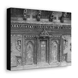 Wood Door Tryptic - Patan Nepal Durbar Square - Canvas Print