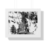 Prayer Flags Flying With Small Stone Temple - Framed Photo Print