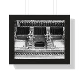 Detailed Window Carvings in Patan Nepal - Patan Nepal Durbar Square - Framed Photo Print