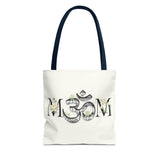 Spiritual Floral Tote Bag | OM Symbol Design