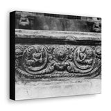 Intricate stone carved railing - Canvas Print