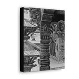 Single Stone Column Carving - Patan Nepal, Durbar Square - Canvas Print