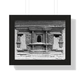 Ornate Hand Carved Window Treatment - Patan Durbar Square Nepal - Framed Photo Print
