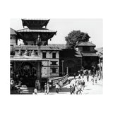 A moment in time of daily life in Patan, Nepal, Durbar Square circa 1972 - Premium Poster Print