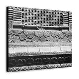 Floral Layered Window Grate - Canvas Print