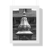 Brass Temple Tower - Patan Nepal, Durbar Square - Framed Photo Print