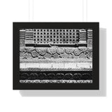 Floral Layered Window Grate - Framed Photo Print