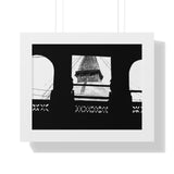 Bouddha Stupa Seen Through Window - Kathmandu Nepal - Framed Photo Print