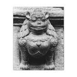 Female Cat Dragon Statue - Canvas Print