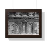 Wood Door Tryptic - Patan Nepal Durbar Square - Framed Print