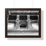 Detailed Window Carvings in Patan Nepal - Patan Nepal Durbar Square - Framed Photo Print