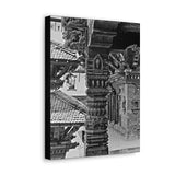 Single Stone Column Carving - Patan Nepal, Durbar Square - Canvas Print