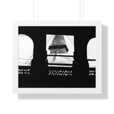 Bouddha Stupa Seen Through Window - Kathmandu Nepal - Framed Photo Print