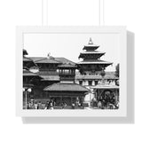 Daily Street Scene Circa 1972 - Patan Nepal, Durbar Square - Framed Photo Print