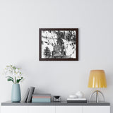 Prayer Flags Flying With Small Stone Temple - Framed Photo Print