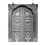 Stunning Brass Royal Palace Door - Patan Nepal, Durbar Square - Premium Poster Print