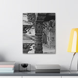 Single Stone Column Carving - Patan Nepal, Durbar Square - Canvas Print