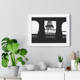 Bouddha Stupa Seen Through Window - Kathmandu Nepal - Framed Photo Print