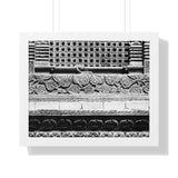 Floral Layered Window Grate - Framed Photo Print