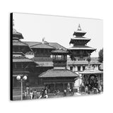Daily Street Scene Circa 1972 - Patan Nepal, Durbar Square - Canvas Print