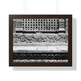 Floral Layered Window Grate - Framed Photo Print