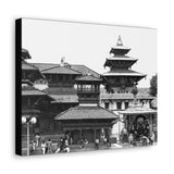 Daily Street Scene Circa 1972 - Patan Nepal, Durbar Square - Canvas Print