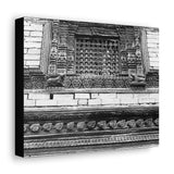 Floral Window Grate - Canvas Print