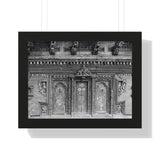 Wood Door Tryptic - Patan Nepal Durbar Square - Framed Print