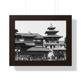 Daily Street Scene Circa 1972 - Patan Nepal, Durbar Square - Framed Photo Print