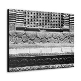 Floral Layered Window Grate - Canvas Print