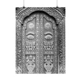 Stunning Brass Royal Palace Door - Patan Nepal, Durbar Square - Premium Poster Print