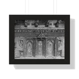 Wood Door Tryptic - Patan Nepal Durbar Square - Framed Print
