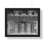Wood Door Tryptic - Patan Nepal Durbar Square - Framed Print