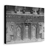 Wood Door Tryptic - Patan Nepal Durbar Square - Canvas Print