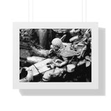 Spout At Royal Sunken Bath - Patan Nepal, Durbar Square - Framed Photo Print