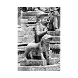 Royal Court Ambassador Stone Statue - Patan Nepal, Durbar Square - Premium Poster Print