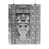 Wood Carving Of Water Jug - Patan Nepal, Durbar Square - Premium Poster Print