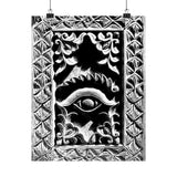 Wood Carving Of Eye And Flowers - Patan Nepal, Durbar Square - Premium Poster Print