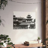 Daily Street Scene Circa 1972 - Patan Nepal, Durbar Square - Premium Poster Print