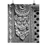 Wood Carved Dragon In Window - Patan Nepal, Durbar Square - Premium Poster Print