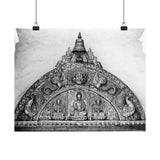 Metallic Buddha Over Doorway - Patan Nepal - Premium Poster Print
