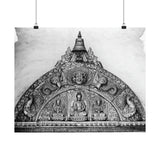Metallic Buddha Over Doorway - Patan Nepal - Premium Poster Print