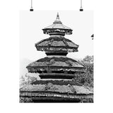 Traditional Round Pagoda Rooftop - Kathmandu, Nepal - Premium Poster Print