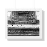 Floral Window Grate - Framed Photo Print