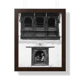 Day In The Life Through a Window, 1972 - Kathmandu, Nepal - Framed Photo Print