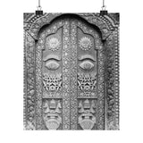 Stunning Brass Royal Palace Door - Patan Nepal, Durbar Square - Premium Poster Print