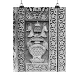 Wood Carving Of Water Jug - Patan Nepal, Durbar Square - Premium Poster Print