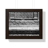 Floral Layered Window Grate - Framed Photo Print